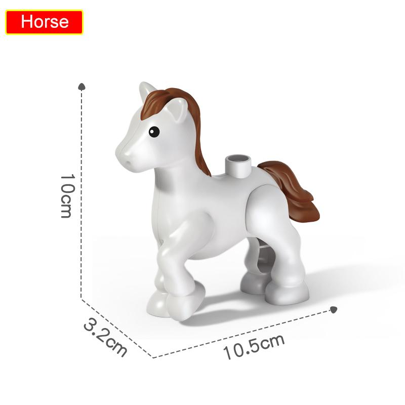 NEW Big Size Building Blocks Accessories Figures Animals Block Dinosaur Kangaroo DIY Bricks Assembly Toys For Children Kids Gift