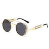 Punk Steampunk Sunglasses Retro Men's Brand Designer Round Punk Eyewear Gothic Style Products Women UV400 Sunglasses