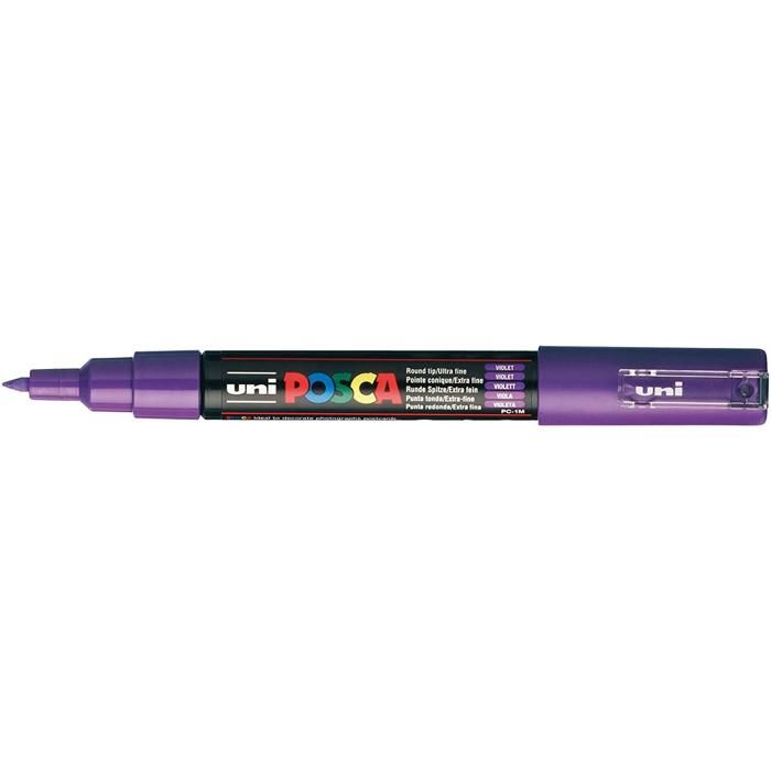 Marqueur - POSCA - PC1MC - Lot de 12 - Pointe conique extra-fine - Violet