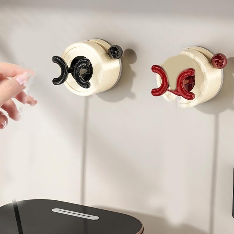 Strong Adhesive Suction Cup Hook for Electrical Outlet Cables Without Drilling Wall Mount Kitchen Bathroom Organizers