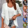 Women's Casual Plain Lightweight Cardigan Long Sleeve Front Cardigan Casual Loose Smock Jacket