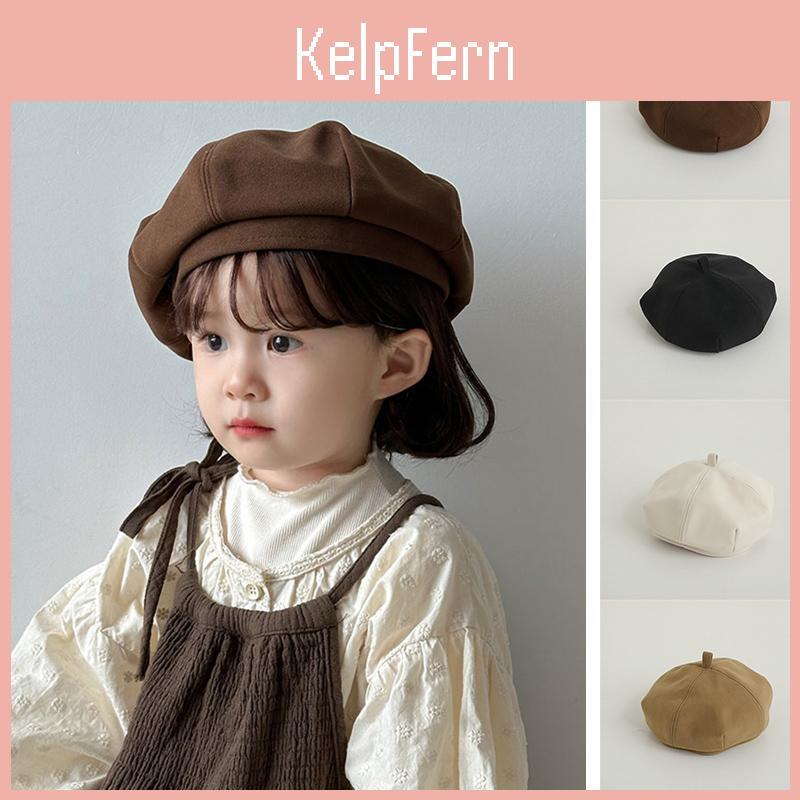 Solid Color Beret Fashion Baby Hat Spring Autumn Kids Octagonal Berets Street Toddler Girls Artist Painter Cap