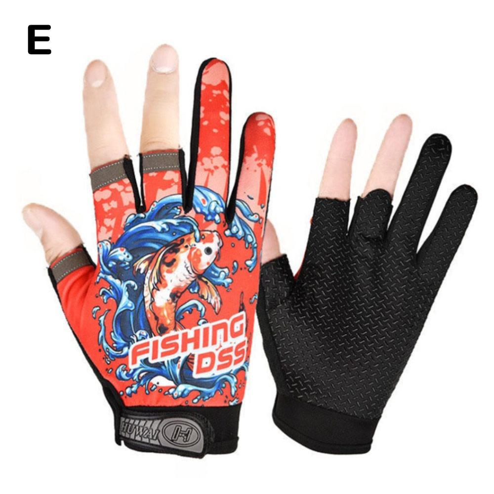 New Ice Silk Fishing Gloves Anti-Slip Neoprene Cloth Three Finger Cut Gloves Thin Breathable 3 Finger Glove Fish Equipment