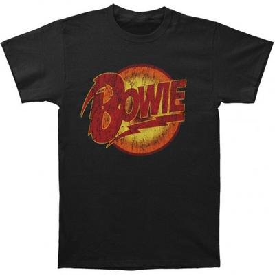 David Bowie Unisex Adult Diamond Dogs Vintage Logo T-Shirt