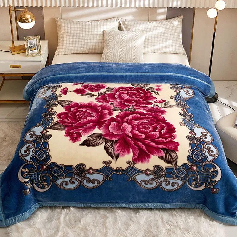 Double-Sided Fleece Raschel Blanket - Cozy Winter Wedding & Office Nap Gift