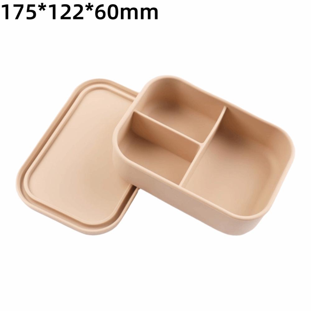 

700/1300 мл Ланч-бокс для микроволновой печи Силиконовый контейнер для детского питания Работник офиса 700ml Beige