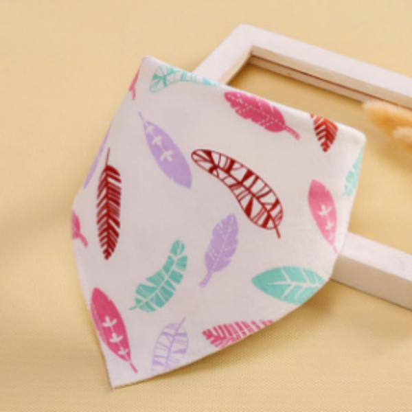 Baby Bibs Triangle Double Cotton Bibs Cartoon Print Saliva Towel Baby Boys Girls Feeding Apron Cotton Bandana Bibs Burp Cloths