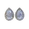 Lulu Tong 2023 925 Silver High-Carbon Diamond 5x8mm Pear-Zircon Water Drop Stud Earrings, Trendy Style.