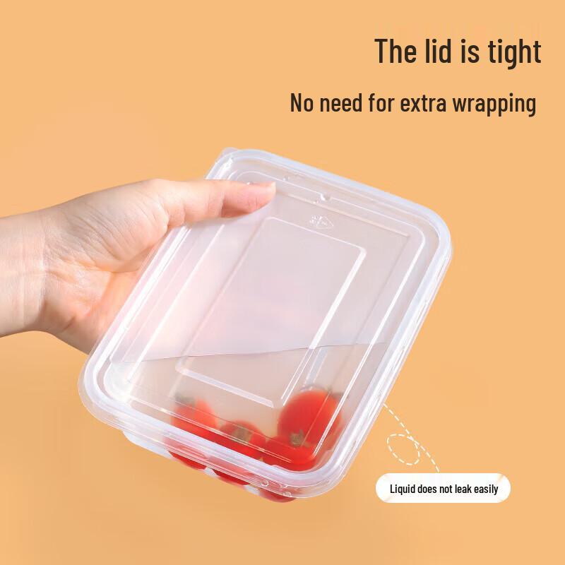 Meiliya 750ml Quadratische Einweg-Lebensmittelbehälter, 30 Sets
