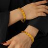 MeiShi Duo 18K Titanium Steel Ancient Coin Bracelet - Elegant INS Style Gift for Women