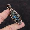 Lebensbaum Kupfer Azurit Malachit Anhänger Kupferdraht gewickelter Anhänger Handgefertigter Kupferschmuck Edelsteinanhänger Designerschmuck zum Verschenken