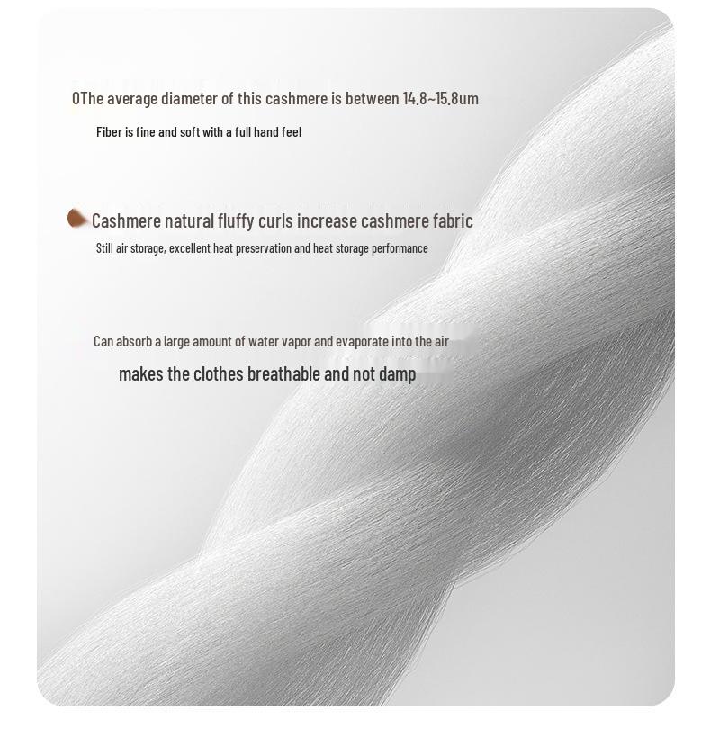 Cashmere Women's Loose Space-Dyed Round Neck Pullover Sweater - Winter Thickened Long Sleeve Knitwear