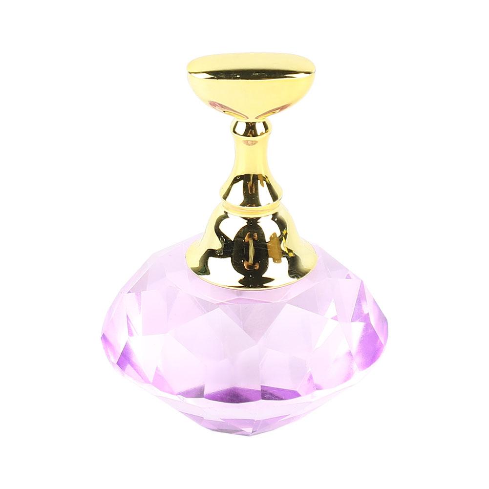 Magnetic Nail Art Display Stand Holder Nail Tips Practice Train Stand Crystal Base (Purple)