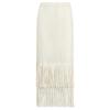 2025 Summer Pleated Tassel A-line Midi Skirt – High Waist Commute Design for Women