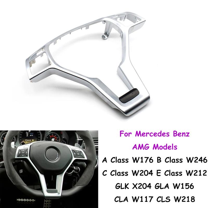 Car Steering Wheel Frame Trim Cover AMG Style For Mercedes Benz A B C E GLK GLA CLA CLS Class W176 W246 W204 W212 W156 W117