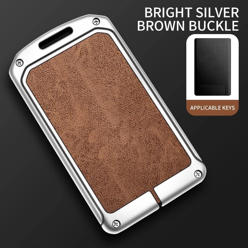 Zinc Alloy For Hongqi Hs5 Hs7 H9 Car Key Case Card Cover Magnetic Metal Protector Shell Keychain Keyless Auto Accessories