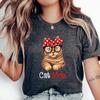 Cat Mom T-Shirt, Adorable Feline with Red Bandana Graphic Tee, Perfect for Stylish Pet Lovers, Cute Cat Lady Gift, Unique Animal Lover Shirt