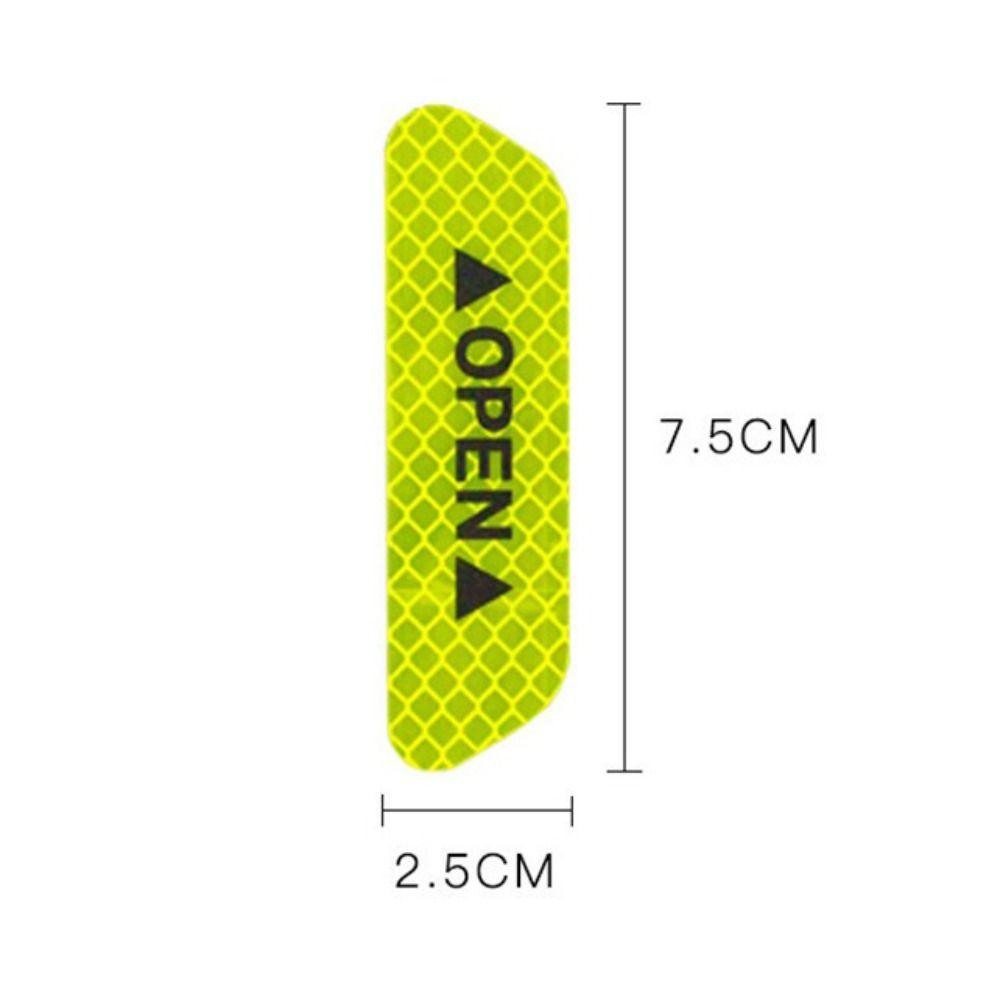4 PCS Auto PET Reflective Car Door Sticker Interior Exterior Reflector Tape Decal Universal Car Accessories Helmet