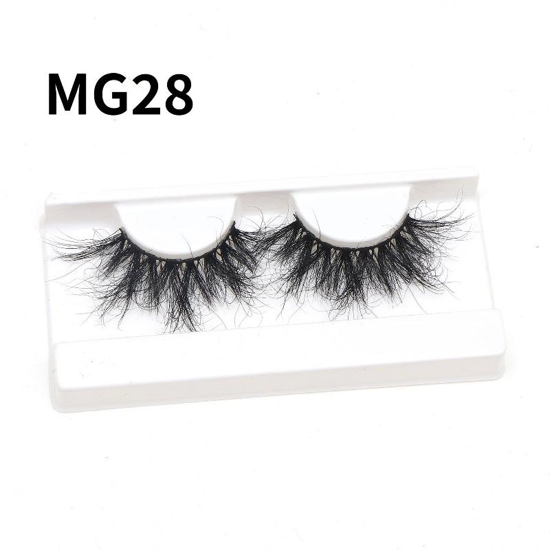 Dense Explosive Mink Hair 27mm Extended False Eyelashes Multi-layer Three-dimensional Curled Long Eyelashes Cross-border Supply