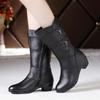 Autumn Women's Long Boots Are Simple Comfortable Slip Resistant Wear-resistant with Thick Heels  High Heels