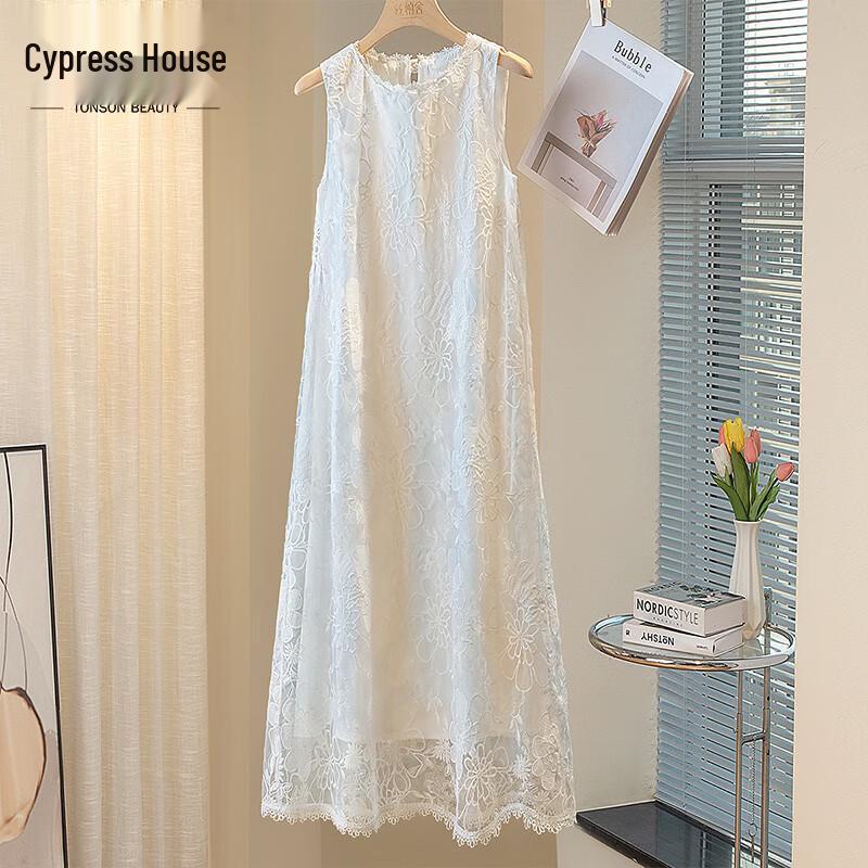 Siboer Sweet Style A-line Sleeveless Lace Dress L