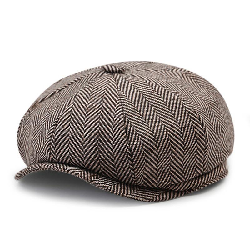 Wool Blend Octagon Hat For Men Women With Adjustable Fit For Winter Outdoor Casual Wear