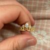 Ciondolo Corona di Rapunzel Anelli Gioielli da Principessa Per Donna Ragazza Moda Accessori da Matrimonio Anelli Regolabili Placcati Oro Regalo Per Lei