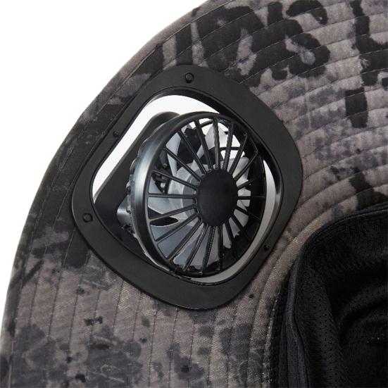 Cooling Fan Hat Clip-on Air Cooler Fan Strong Airflow Low Noise Mini Size Rechargeable Outdoor Wide Brim Hat Solar Fan