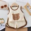 Children's Vest Suit Baby Cotton Sports and Leisure Clothes for Children and Middle-aged Children Manufacturer Wholesale