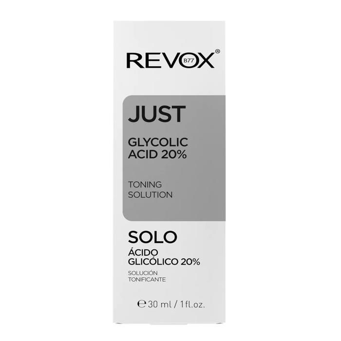 Solution tonifiante - REVOX B77 - JUST GLYCOLIC ACID 20% - 30ml - Sans alcool - Pour tous types de peau