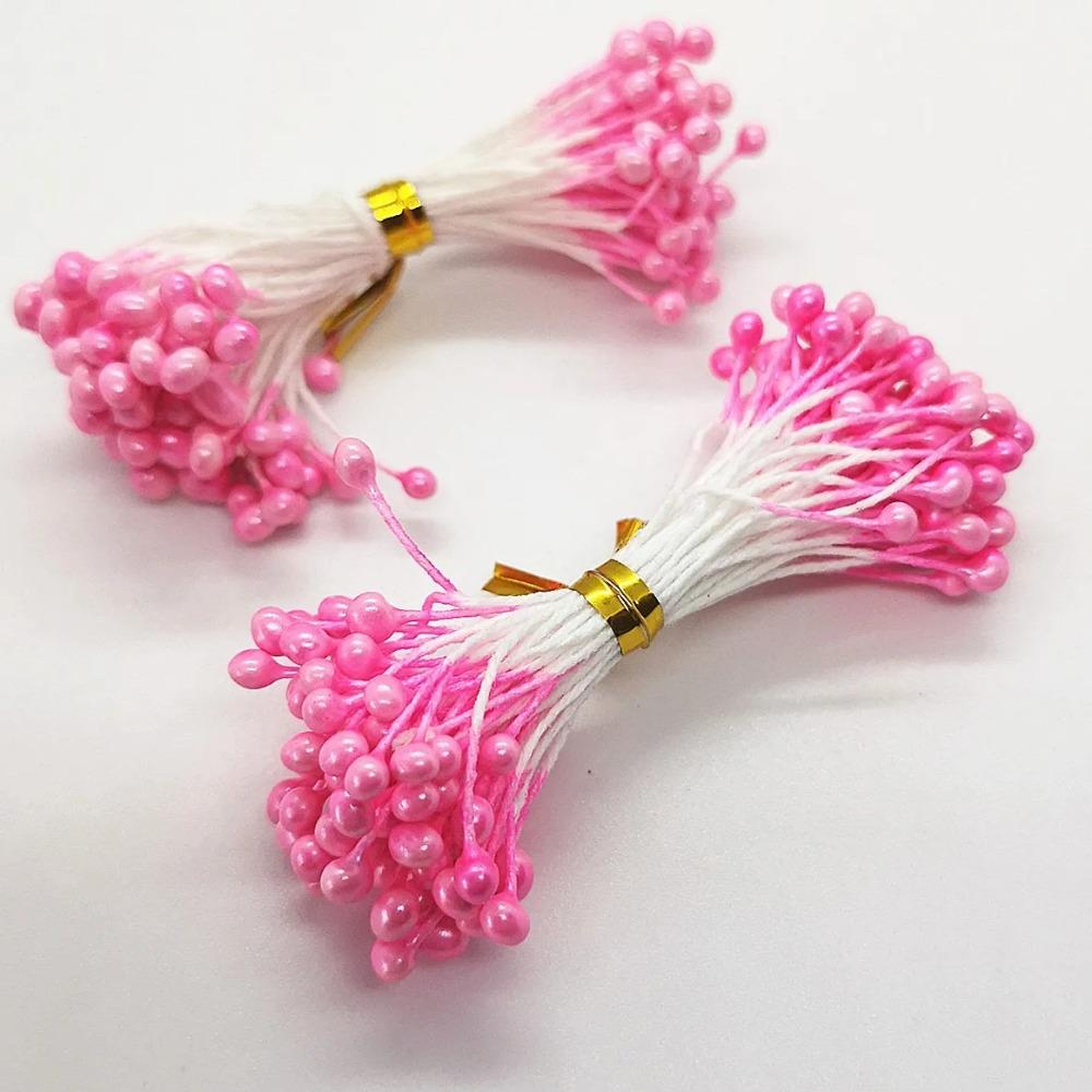 Multicolor 3mm 500pcs Artificial Sugar Flower Stamen For Craft Home Wedding Decoration Cake Decoration and DIY Pistil Stamen