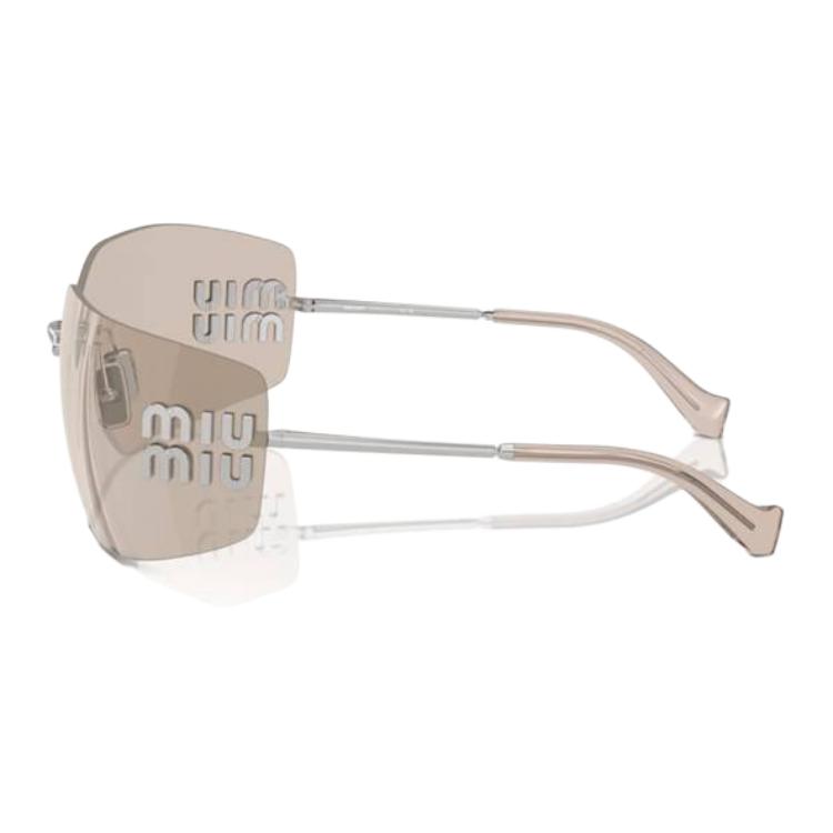 Miu Miu Logo Design - Irregular Shape Sunglasses Men sunglasses Silver 54YSSOLE1BC10F