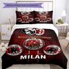 Ac Milan Personalizza il tuo nome Set Biancheria da Letto Copripiumino Traspirante con Federe Decorazione per la Casa Regalo di Compleanno