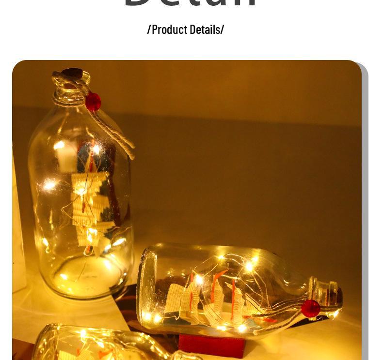 Creative Light-Up Mediterranean Sailboat Wish Bottle - Glass Gift for Birthdays & Graduations