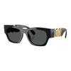 Versace [Available Prescriptions] 4479U Medusa Logo Design, Acetate Square Sunglasses, Same Style for 0VE4479U GB1/87-Black 52 - Glasses Case