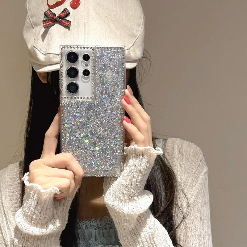 Luxury Shiny Diamond Glitter Sequins Case For Samsung S25 Edge S24 Plus S23 S22 S21 Ultra S20 FE A56 A36 A26 A16 A14 A15 Cover