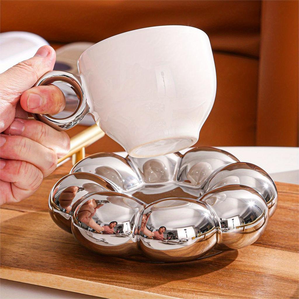 Ceramic Cloud Coffee Mug Sets Creative Makron Flowers Coffee Mug Office Afternoon Tea Cups Kitchen Drinkware Home Accessories