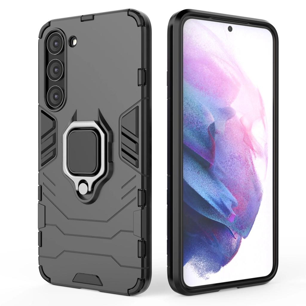 Ring Armor Etui Do Samsung Galaxy S23+ Pancerny Pokrowiec Uchwyt Magnetyczny Ring Czarne
