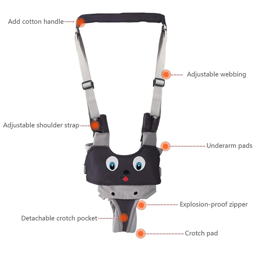 IULONEE Baby Walker, Handheld Kids Toddler Walking Harness Helper Assistant Protective Belt Child Activity Walker Adjustable Standing Up Walking