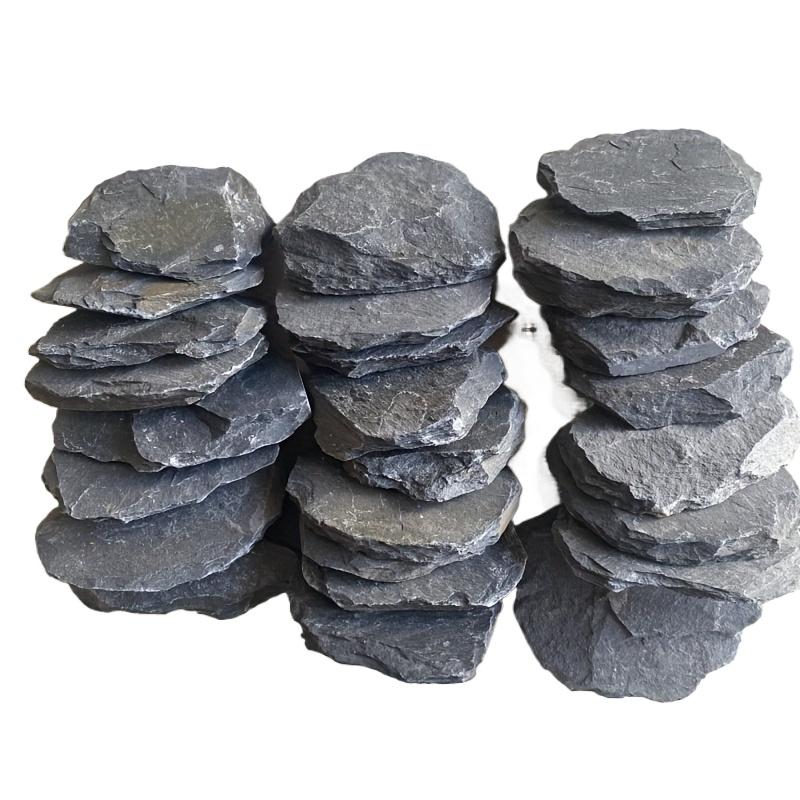 25/50pcs 5cm Small Natural Slate Rocks for Water Feature Design Fish Tanks Planters Garden DIY Aquariums Reptile Cage Decoration