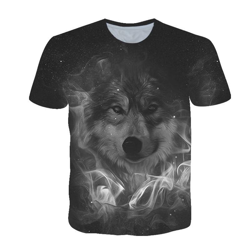 Men's 3D Printed T-Shirt Animal Pattern Printing Short Sleeve O-Neck Pullover Casual Top