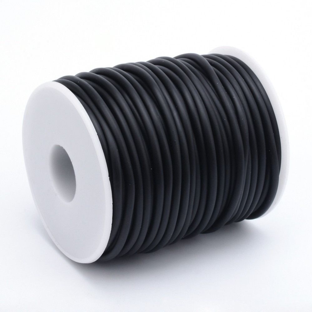 Elegant 2mm 55Yards Hollow Rubber Tubing Round Stretch Knitting Barber Cord Elastic Stitch Keeping Cords DIY Craft