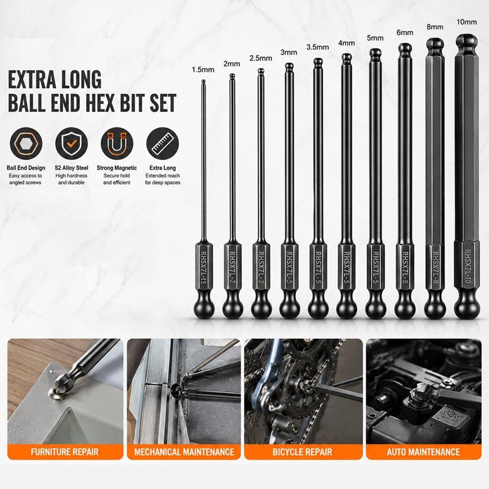 Steel Hex Screwdriver Bit Reduced Shank Magnetic Driver Bit New Power Tool Accessories