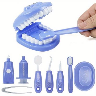 9pcs Educational Toys for Children Early Learning Doctors Role Play Kids Intelligence Brushing Tooth Teaching Aids