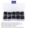 100pcs Plastic Plastic Crafts Black Toy Accessories Doll Accessories Doll Eyes  Sewing Accessories
