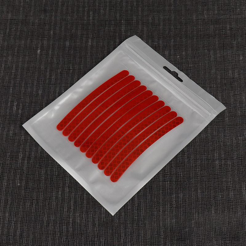 20Pcs Rainbow Car Wheel Reflective Sticker Personalized Motorcycle Electric Bicycle Colorful Anti Night Light Decorative Sticker