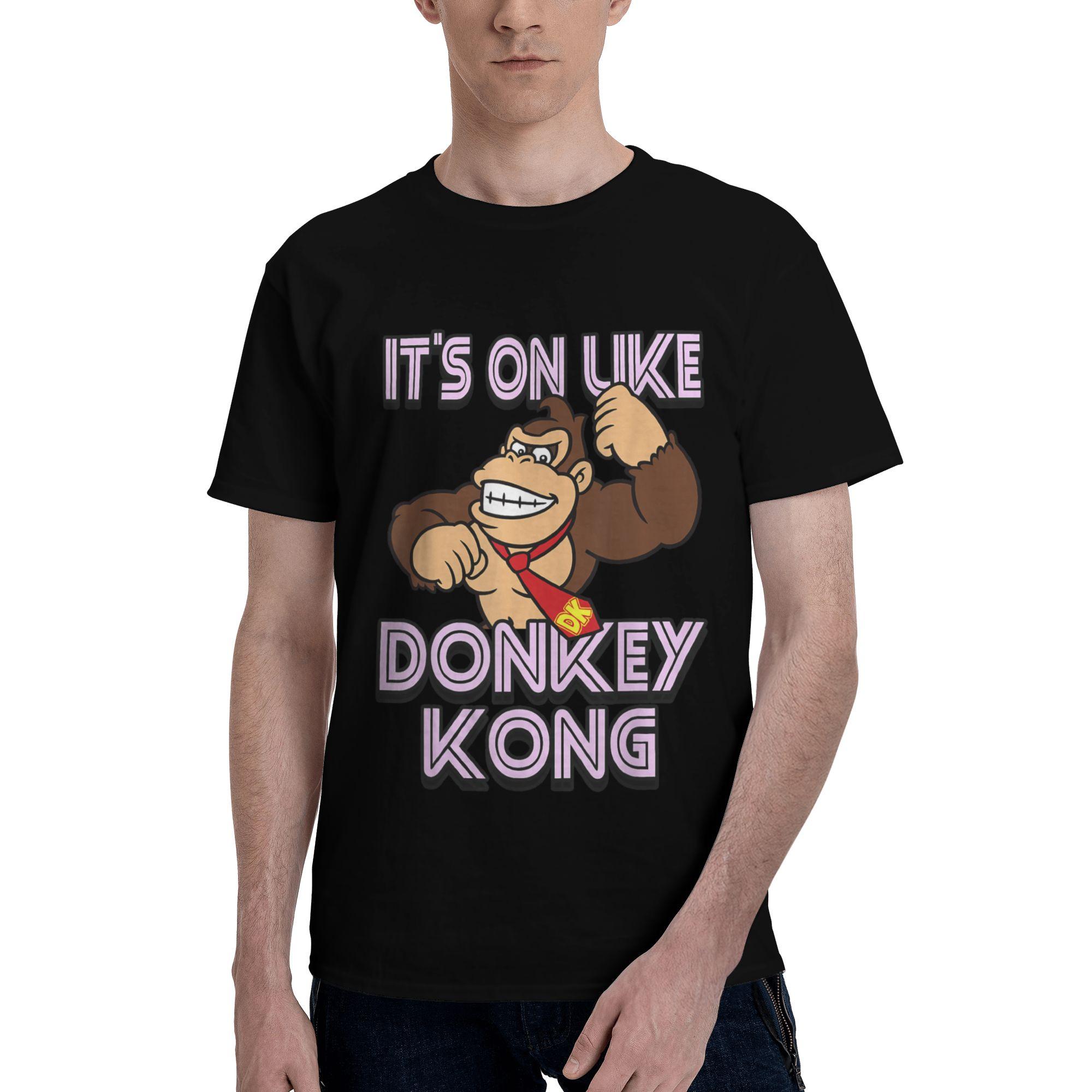 

Casual Donkey Kong Game T-Shirts Men Women Round Neck Cotton T Shirts Short Sleeve Tee Shirt Plus Size Tops 4XL