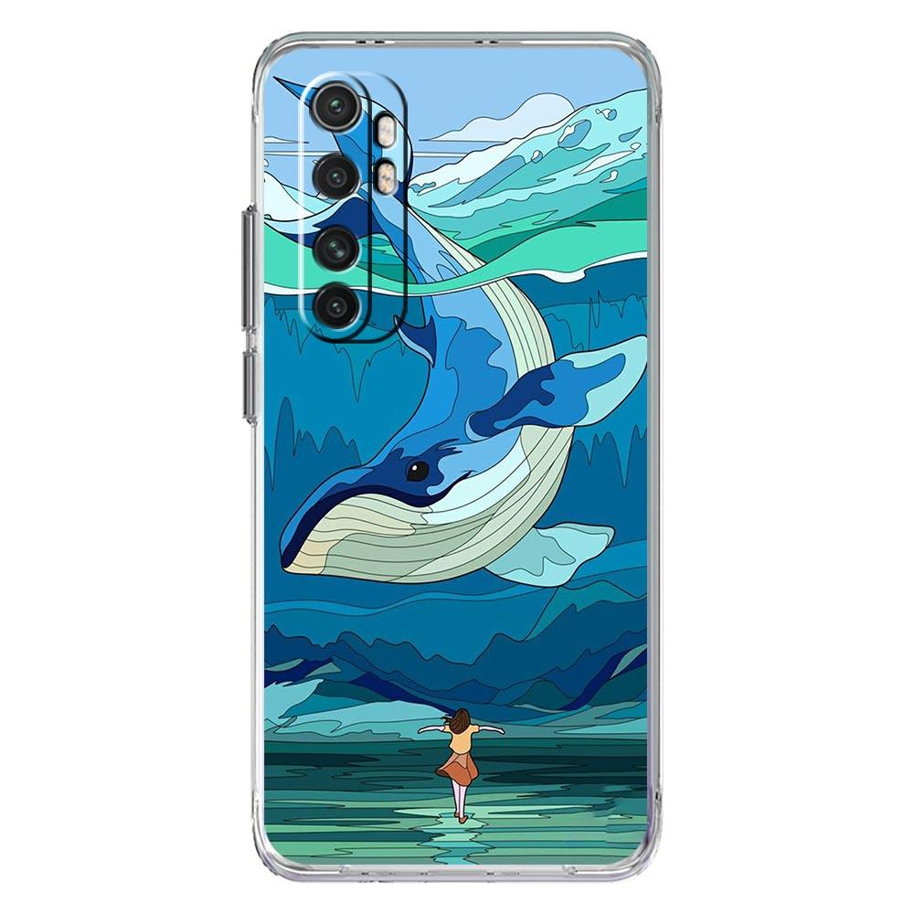 Phone Case For Xiaomi Poco X6 X5 NFC X3 F6 F5 Pro F4 F3 M3 14 13T 12T 12 13 Lite 11 Mi 5G Cover Orca ocean lovely killer whale