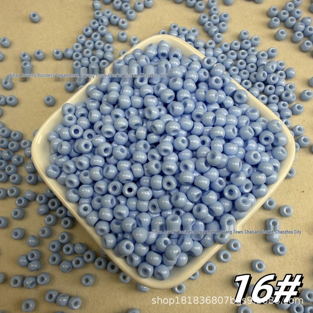4mm Solid Color Glass Rice Beads for DIY Hairpins, Jewelry, and Embroidery Accessories