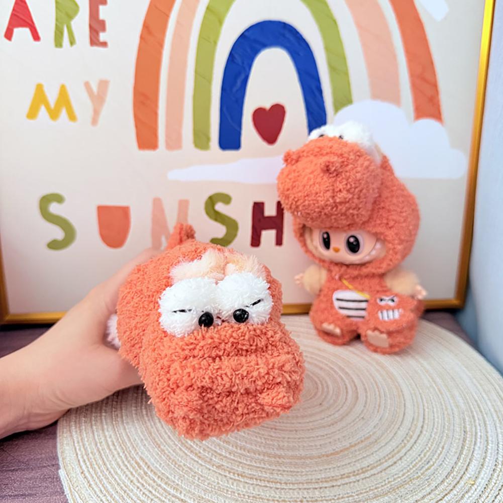 For 17cm Labubu Doll Clothes Fashion Clothes Overalls Doll Clothes Color Match Head Cover Dolls Accessories Cute Decoration Little Clothes